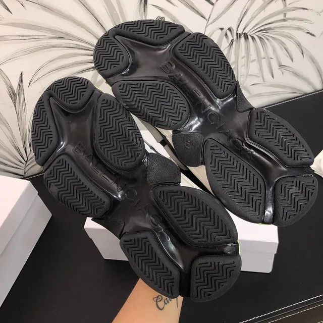 Balenciaga Triple S Neón Amarillo Gris Negro Zapatillas Chunky 3