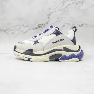 Balenciaga Triple S सफेद नेवी बैंगनी चंक स्नीकर्स