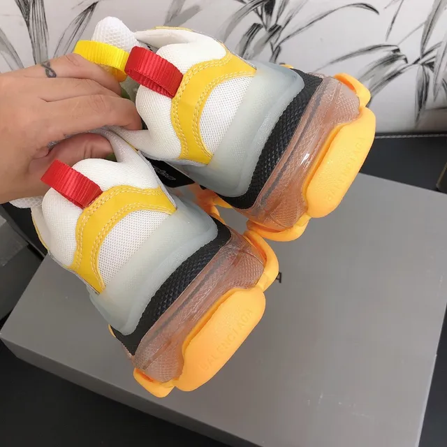Balenciaga Triple S White Yellow Beige Chunky Sneakers 4