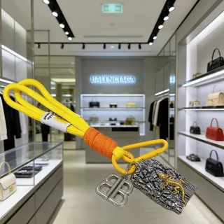 Balenciaga हलুদ কমলা দড়ি বাঁধা দ্বৈত চার্ম জুয়েলরি