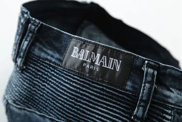 بلمن B-Moto جينز أزرق أسود بانيلنج distressed detailing 3