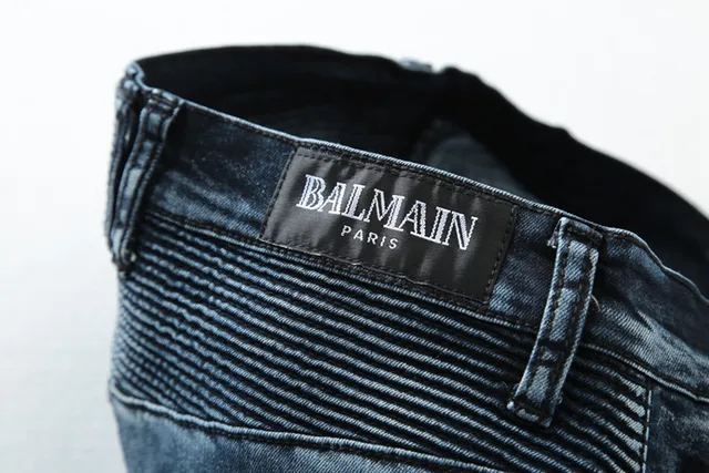 بلمن B-Moto جينز أزرق أسود بانيلنج distressed detailing 4