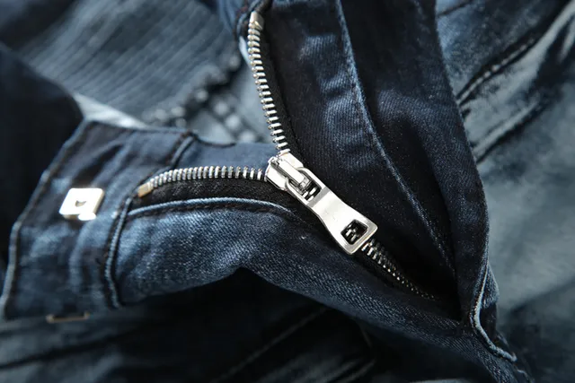 بلمن B-Moto جينز أزرق أسود بانيلنج distressed detailing 11