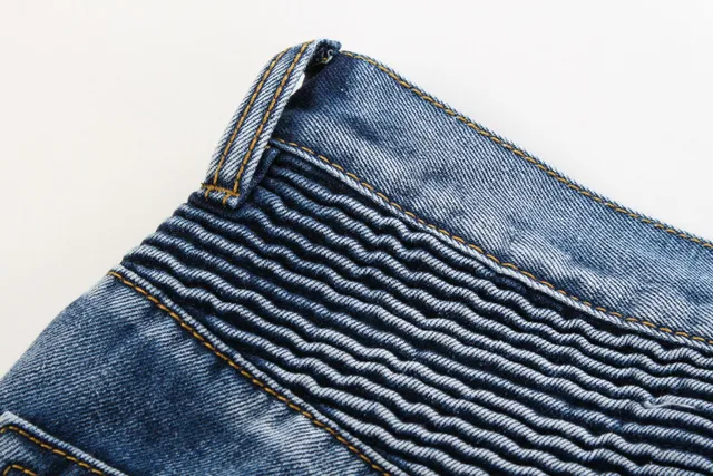 Balmain Pantalones Cortos de Mezclilla con Cremallera y Bolsillo Estilo Moto 2