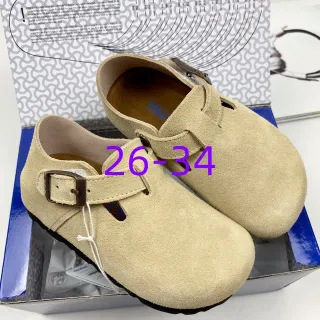 Birkenstock Arizona भूरा काला स्यूड ऊपरी एक बकल पट्टी कैजुअल जूते