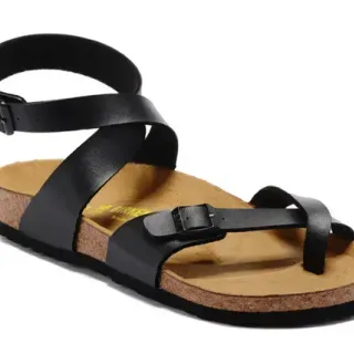 Birkenstock Arizona Black Leather Gladiator Sandals