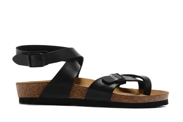 Birkenstock Arizona صنادل Gladiator جلد أسود 3