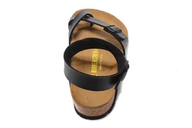 Birkenstock Arizona صنادل Gladiator جلد أسود 5