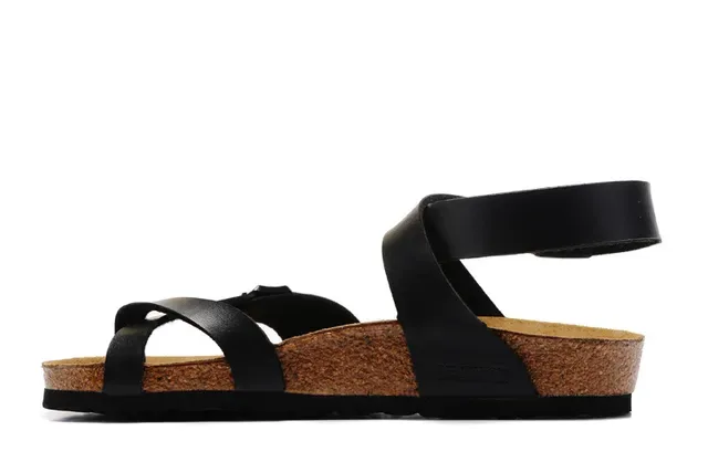 Birkenstock Arizona صنادل Gladiator جلد أسود 6