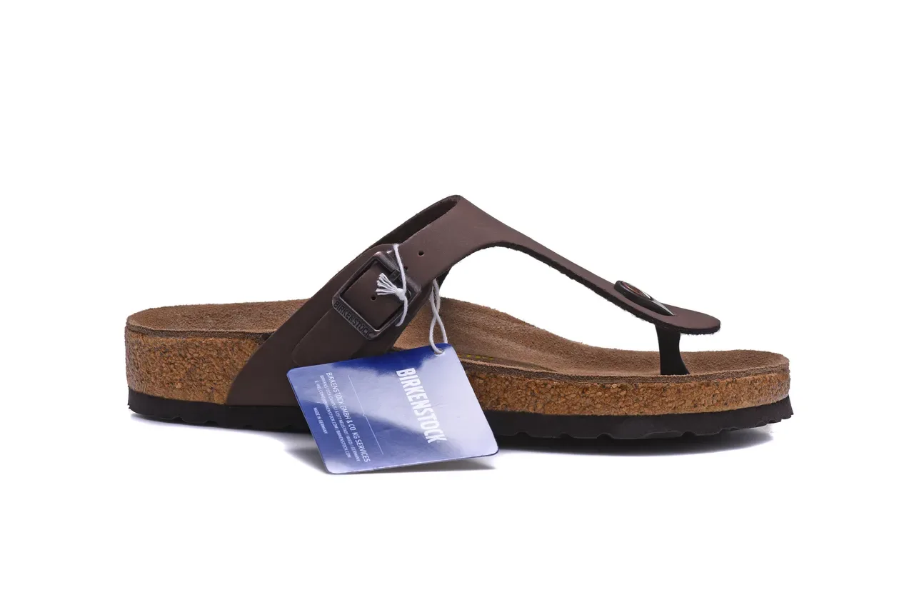 Birkenstock Arizona Sandalias Casual de Cuero Marrón 2