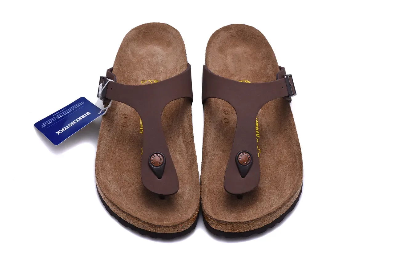 Birkenstock Arizona Sandalias Casual de Cuero Marrón 3