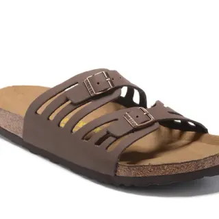 Birkenstock Arizona भूरा दो पट्टियों की कैजुअल सैंडल