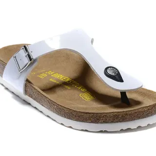 Birkenstock अरिजोना चमकदार सफेद कैजुअल सैंडल