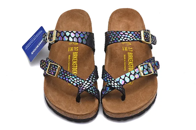 Birkenstock Arizona 闪彩鳞片印花休闲凉鞋 3