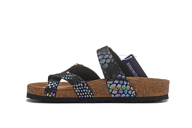 Birkenstock Arizona 闪彩鳞片印花休闲凉鞋 4