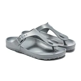Birkenstock Arizona मेटैलिक सिल्वर ग्रे काजुअल सैंडल