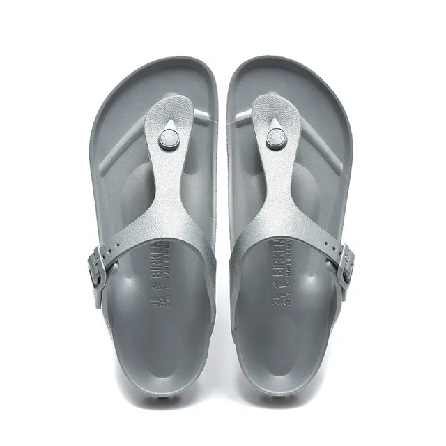 Birkenstock Arizona মেটালিক সিলভার গ্রে কাজুয়াল স্যান্ডেল 3