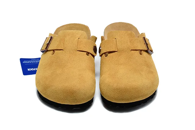 Birkenstock Arizona Mustard स्यूड क्लॉग 4