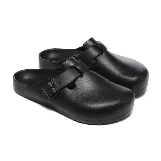 Birkenstock Black Single-Strap Buckle Molded Footbed Clog