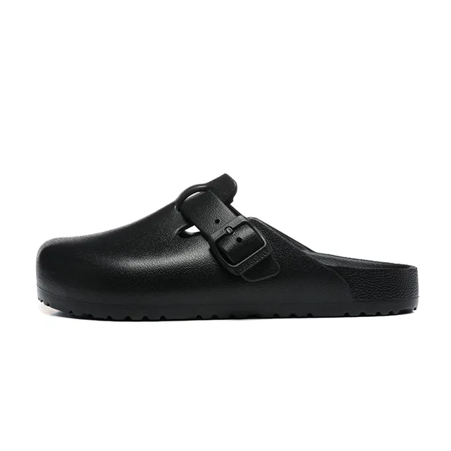 Birkenstock Noir Sandale à Bride Unique Boucle Semelle Moldée Sabot 3