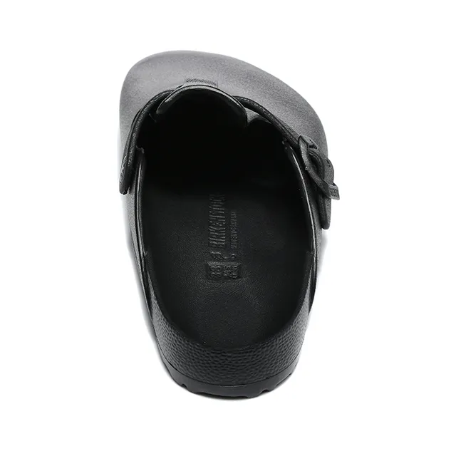Birkenstock Noir Sandale à Bride Unique Boucle Semelle Moldée Sabot 6