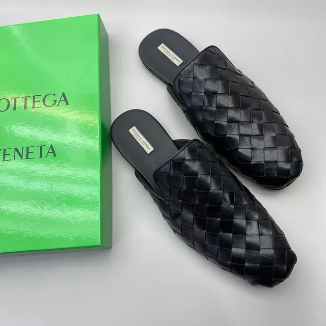 Bottega Veneta Andiamo أسود Intrecciato جلد منسوج حذاء لوافر 3