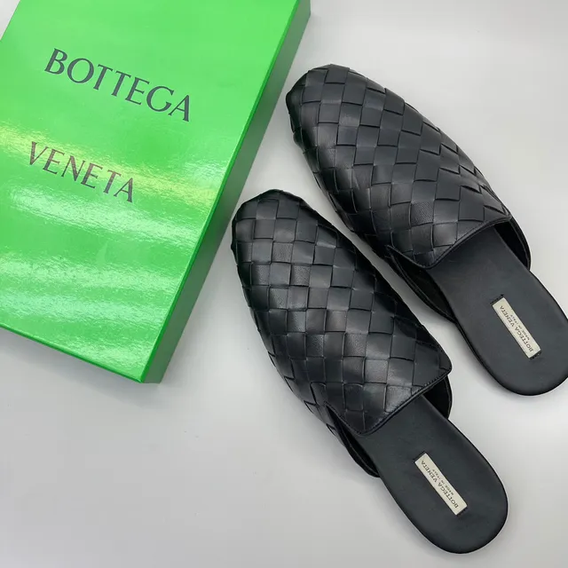 Bottega Veneta Andiamo أسود Intrecciato جلد منسوج حذاء لوافر 7