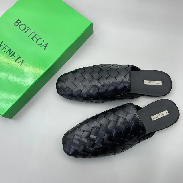 Bottega Veneta Andiamo أسود Intrecciato جلد منسوج حذاء لوافر 9