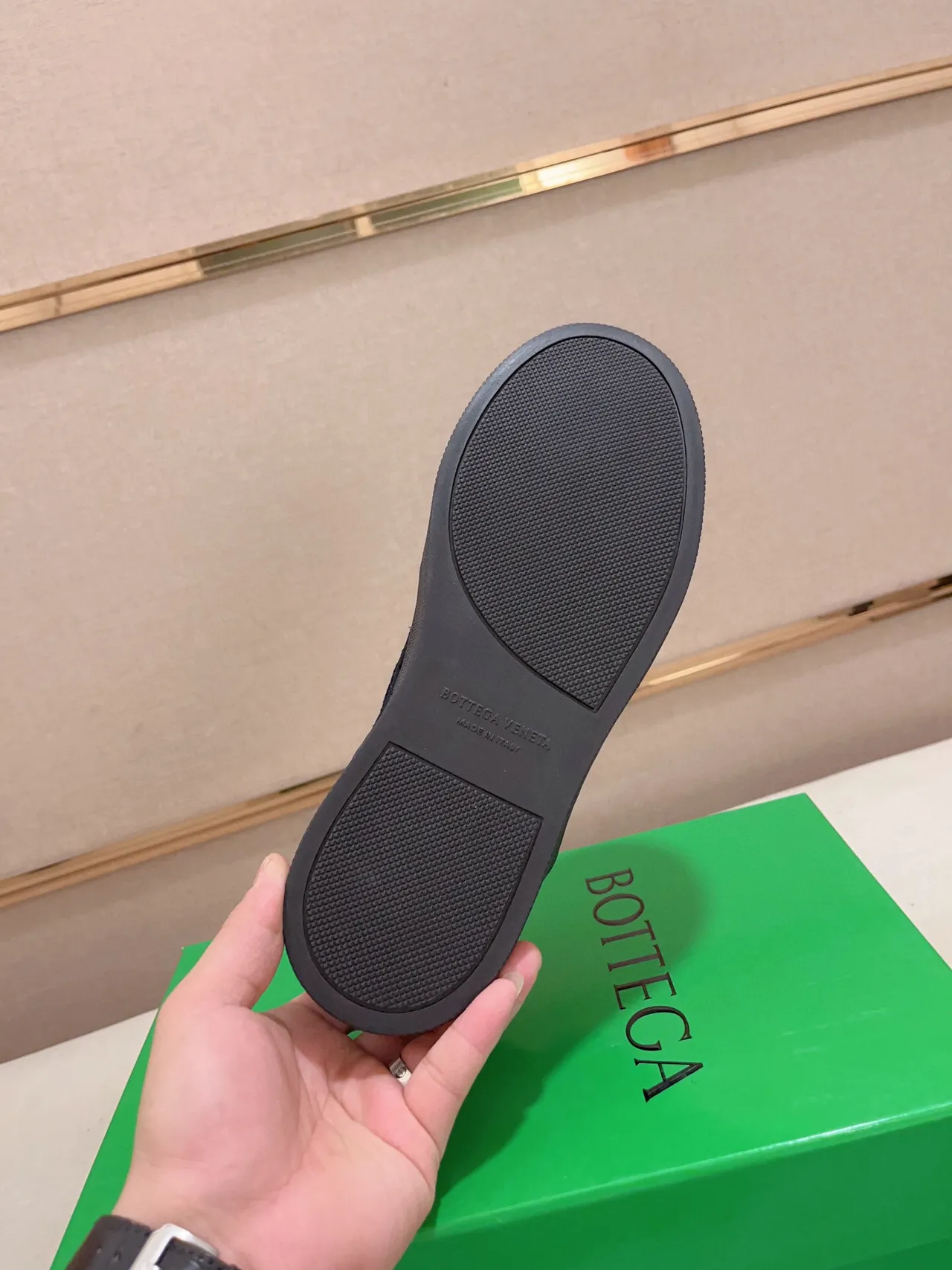 Bottega Veneta Andiamo Preto Intrecciato Tecido Mocassim 9