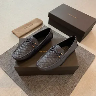 Bottega Veneta Andiamo Intrecciato বোনা চামড়ার লুফার
