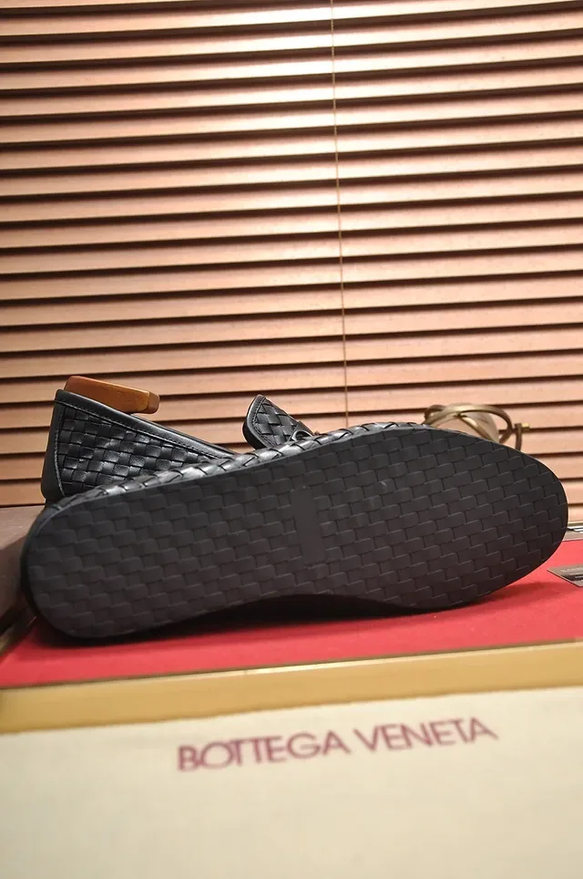 Bottega Veneta Andiamo Woven Intrecciato Mocassins Noirs 3