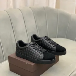 Bottega Veneta Cassette Black Intrecciato Woven Leather Lifestyle Sneakers