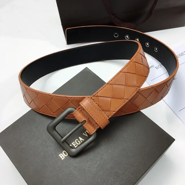 Bottega Veneta Cassette Intrecciato ট্যান লেদার বেল্ট 9