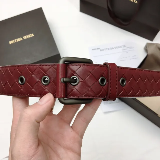 Bottega Veneta Intrecciato Woven Leather Belt 4