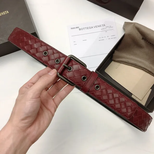Bottega Veneta Intrecciato Woven Leather Belt 5