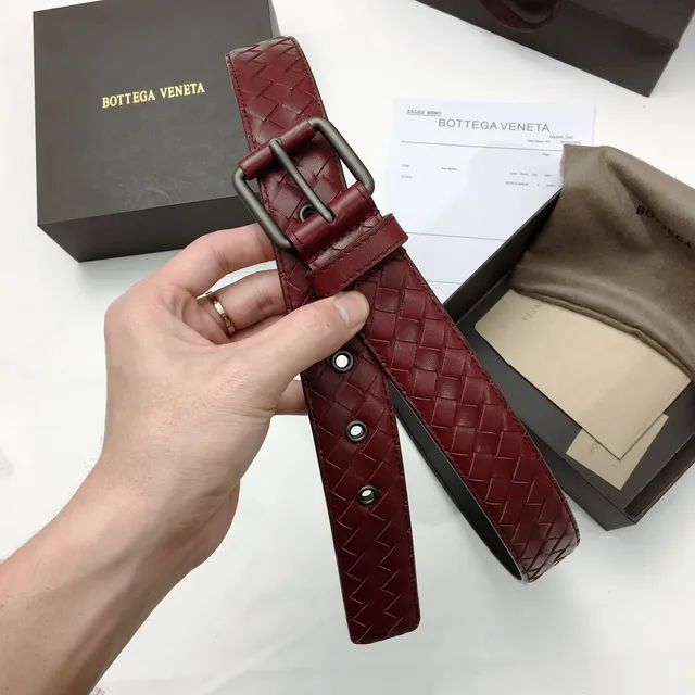 Bottega Veneta Intrecciato Woven Leather Belt 6
