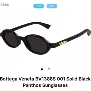 Bottega Veneta Panthos Solid Black Sunglasses