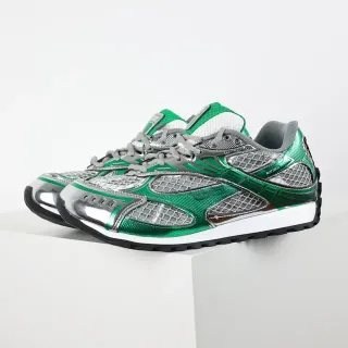 Bottega Veneta Track Trainer Metallic Green Silver Lifestyle Sneakers