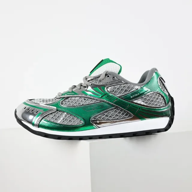 Bottega Veneta Track Trainer Metallic Green Silver Lifestyle Sneakers 9