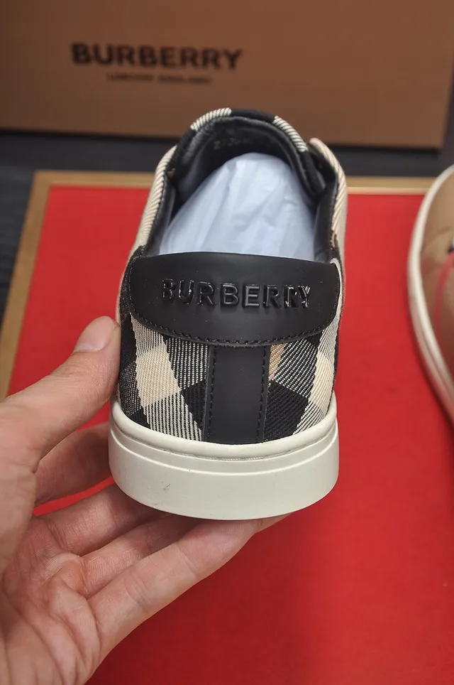 Burberry Knight Beige Check Canvas Lifestyle Sneakers 2