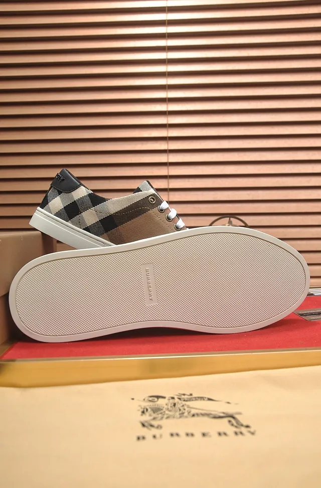 Burberry Knight Beige Check Canvas Lifestyle Sneakers 3