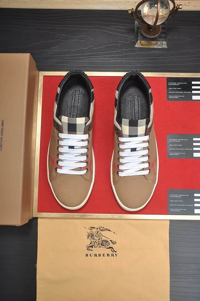 Burberry Knight Beige Check Canvas Lifestyle Sneakers 5