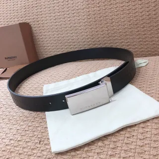 Burberry Knight Black Leather Belt
