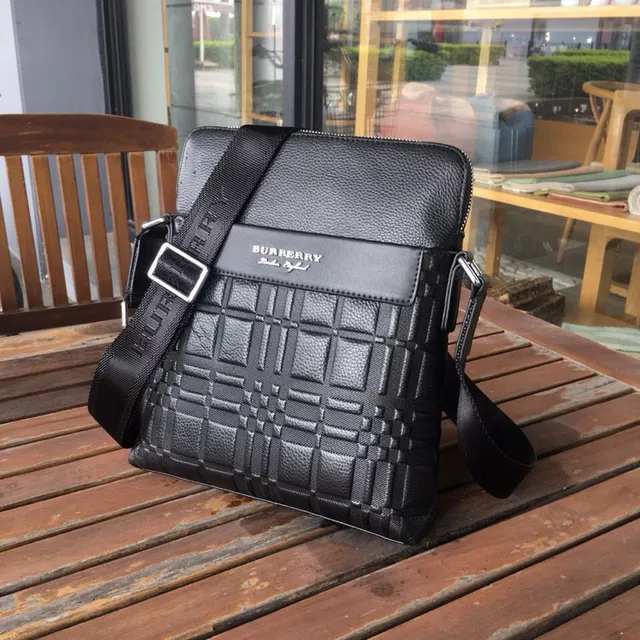 Burberry Knight Negro acolchado cuadrícula bolso cruzado 9