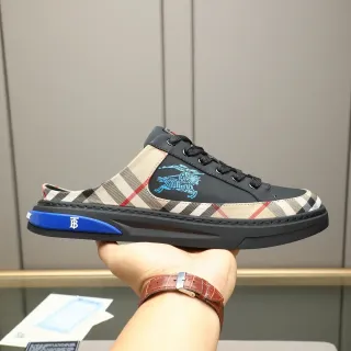 Burberry Caballero impresión a cuadros mule abierto estilo de vida sneaker