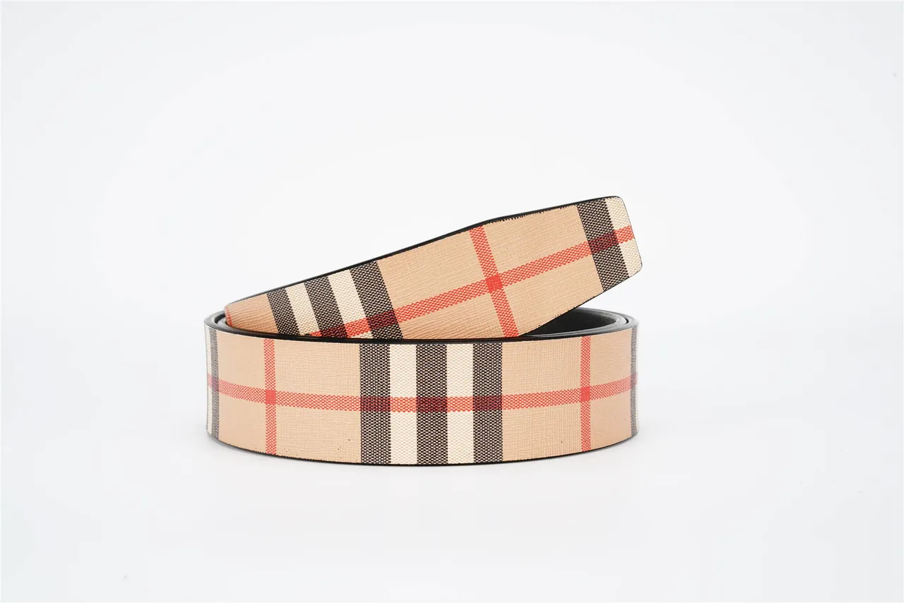 Burberry Knight House Check e cinto de couro preto 2