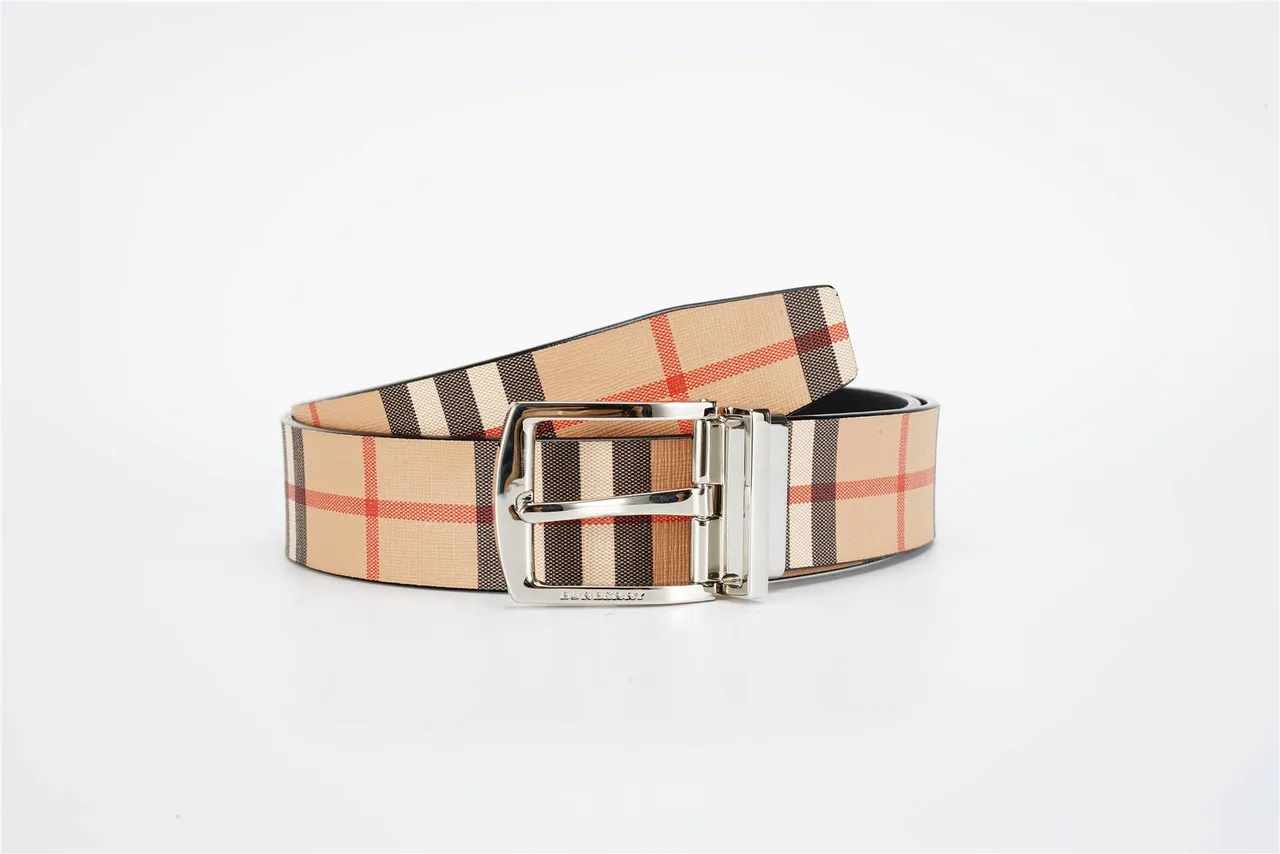 Burberry Ceinture en Toile réversible à carreaux 4