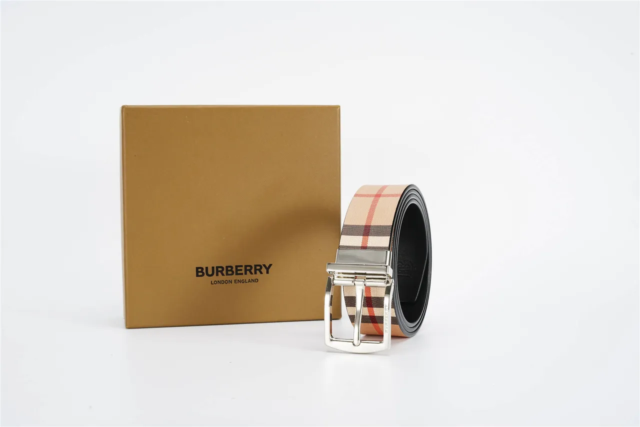 Burberry Ceinture en Toile réversible à carreaux 6