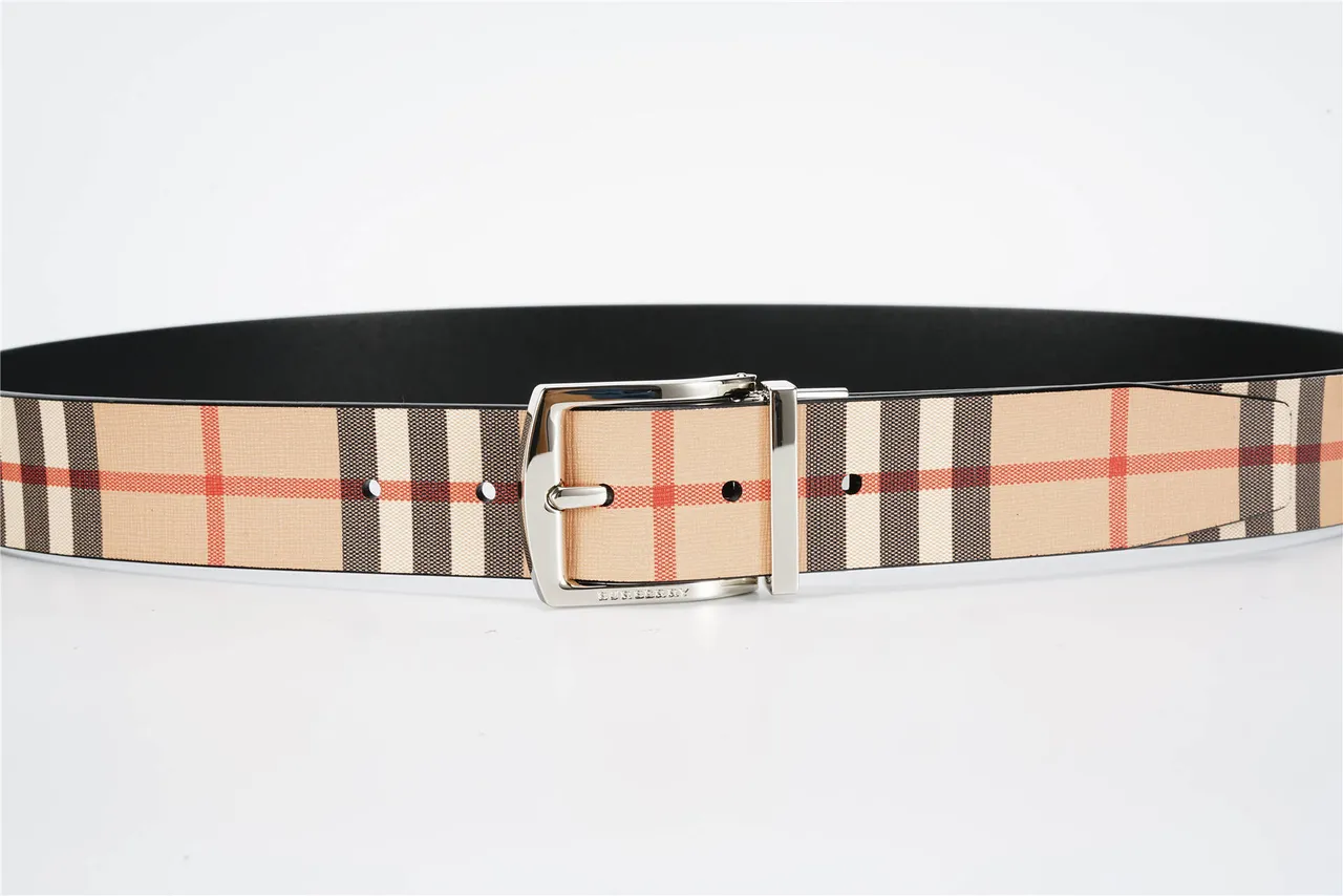 Burberry Ceinture en Toile réversible à carreaux 8