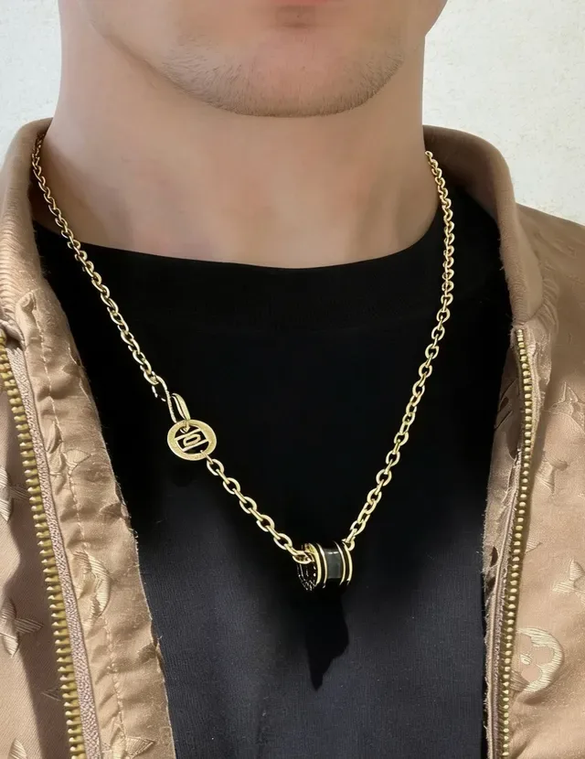 Bvlgari B.zero1 黑色陶瓷金链项链 8